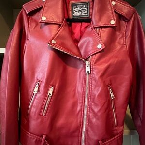 NWT Levi's Red Leather Jacket